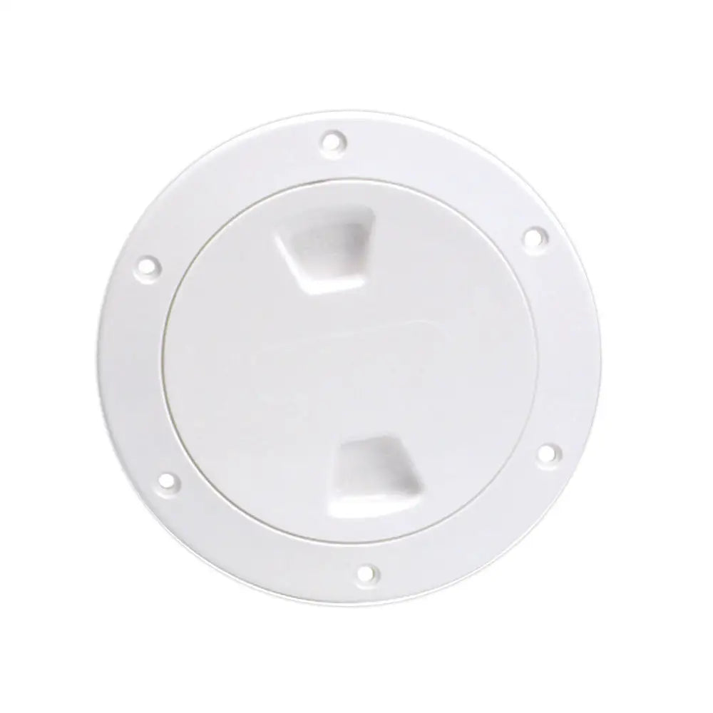 Beckson 4’’ Smooth Center Screw-Out Deck Plate - White [DP40-W] - Deck Plates