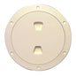 Beckson 6’’ Smooth Center Screw-Out Deck Plate - Beige [DP60-N] - Deck Plates
