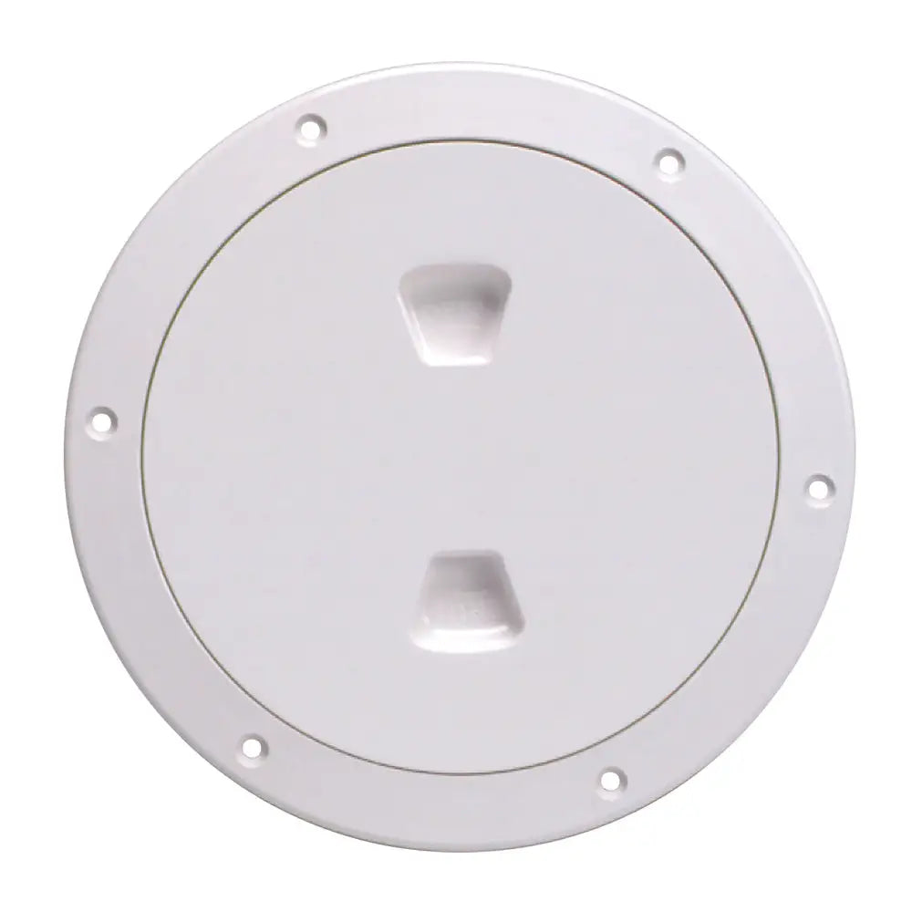 Beckson 6’’ Smooth Center Screw-Out Deck Plate - White [DP60-W] - Deck Plates