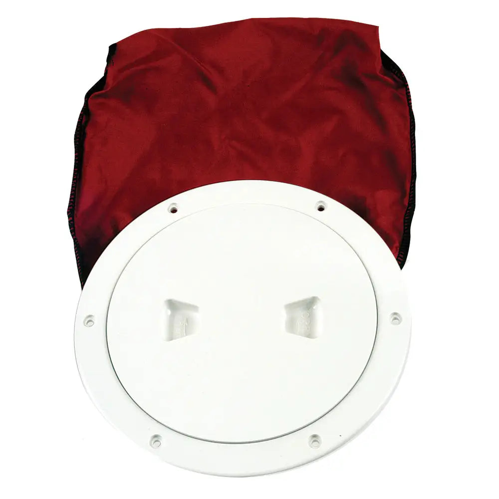 Beckson 6’’ Stow-Away Deck Plate - White w/12’’ Bag [DP60BW] - Deck Plates