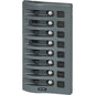 Blue Sea 4378 WeatherDeck Water Resistant Circuit Breaker Panel - 8 Position - Grey [4378] - Electrical Panels
