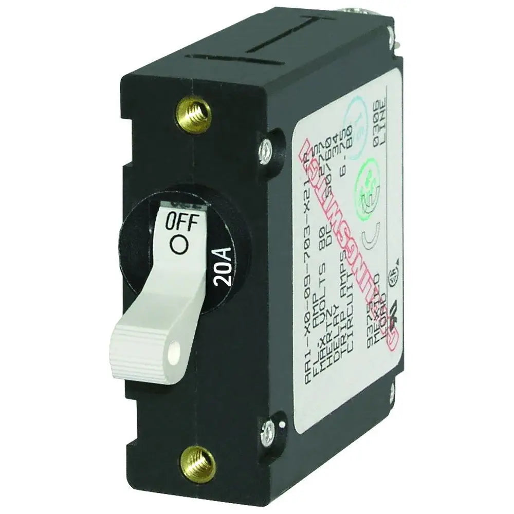 Blue Sea 7214 AC/DC Single Pole Magnetic World Circuit Breaker - 20AMP [7214] - Circuit Breakers