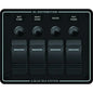 Blue Sea 8372 Water Resistant 4 Position - Black - Horizontal Mount Panel [8372] - Electrical Panels