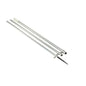 Lee’s 12’ MKII Bright Silver Pole w/Black Spike - 1 3/8’’ OD [AO8712CR] - Outriggers