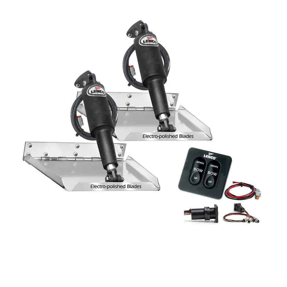 Lenco 12’’ x 12’’ Standard Performance Trim Tab Kit w/Standard Tactile Switch Kit 12V [RT12X12] - Trim Tabs