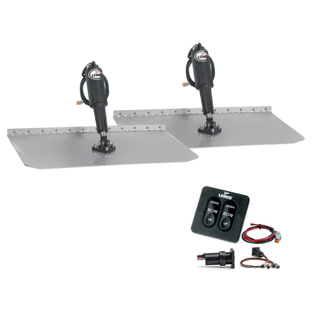 Lenco 12’’x12’’ Standard Trim Tab Kit w/Standard Integrated Switch 12V [15105-102] - Trim Tabs