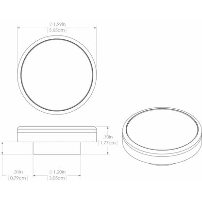 Lumitec Halo - Flush Mount Down Light - Brushed Finish - 4-Color White/Blue/Red/Purple Non-Dimming [112800] - Dome/Down