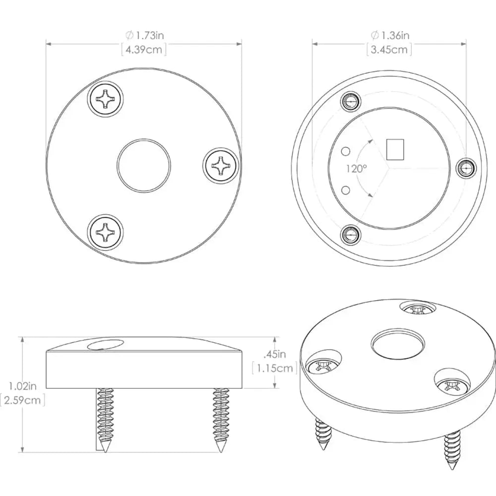 Lumitec High Intensity ’Anywhere’ Light - Brushed Housing - Blue Non-Dimming [101034] - Interior / Courtesy Light