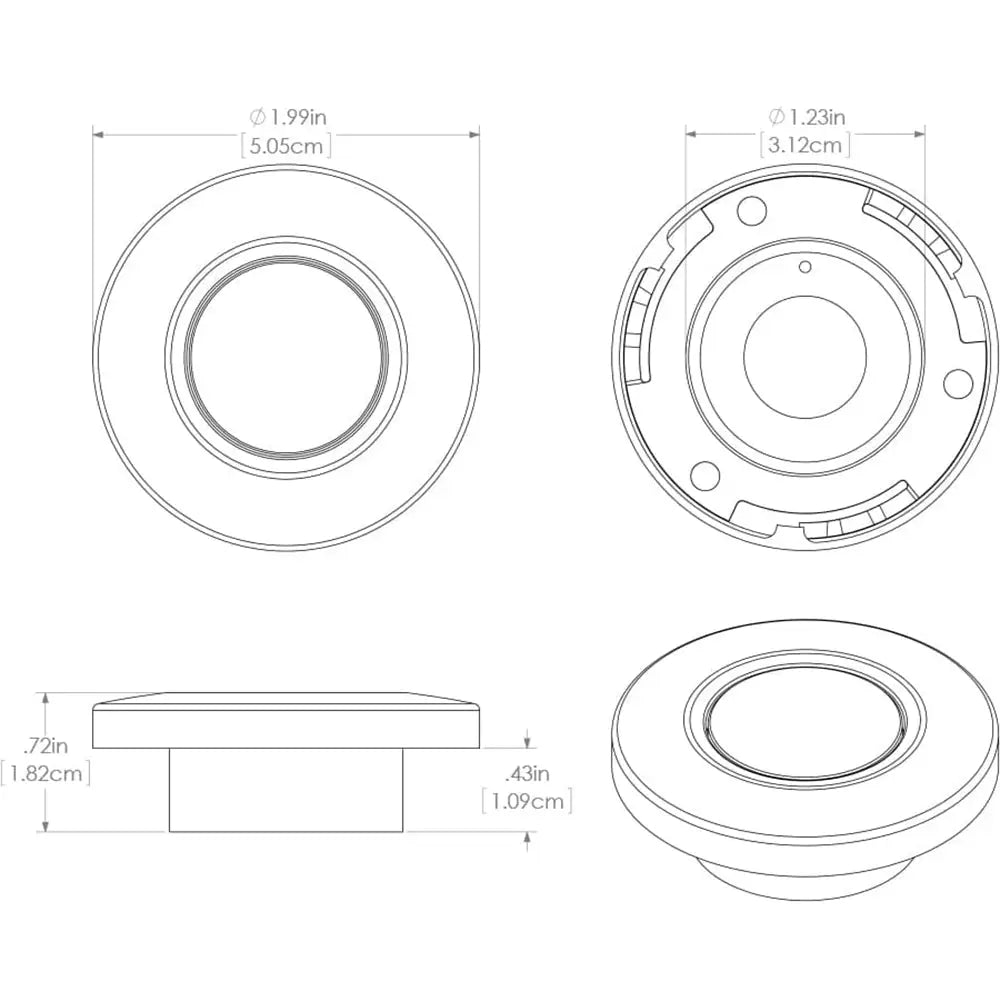 Lumitec Orbit - Flush Mount Down Light - Brushed Finish - White Non-Dimming [112503] - Dome/Down Lights