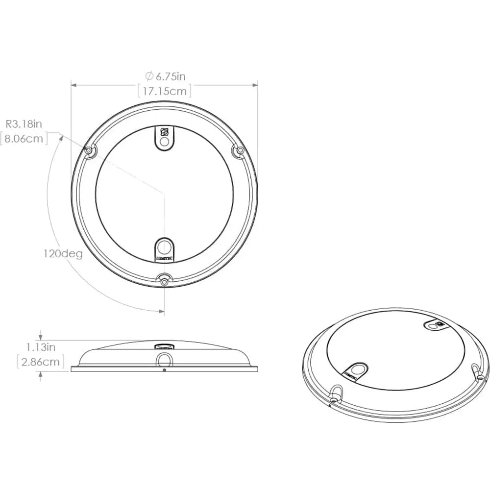 Lumitec TouchDome - Dome Light - Polished SS Finish - 2-Color White/Red Dimming [101098] - Dome/Down Lights