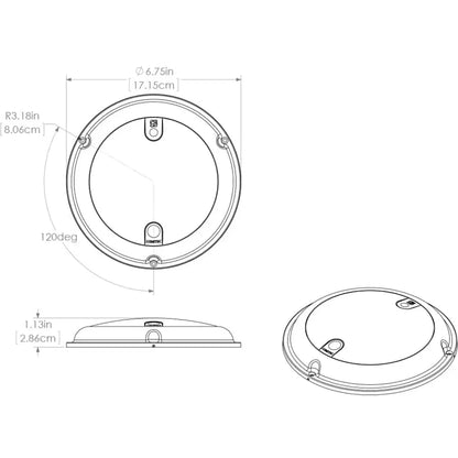 Lumitec TouchDome - Dome Light - Polished SS Finish - 2-Color White/Red Dimming [101098] - Dome/Down Lights