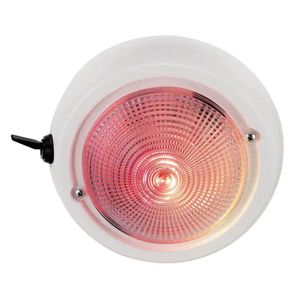 Perko Dome Light w/Red & White Bulbs [1263DP1WHT] - Dome/Down Lights