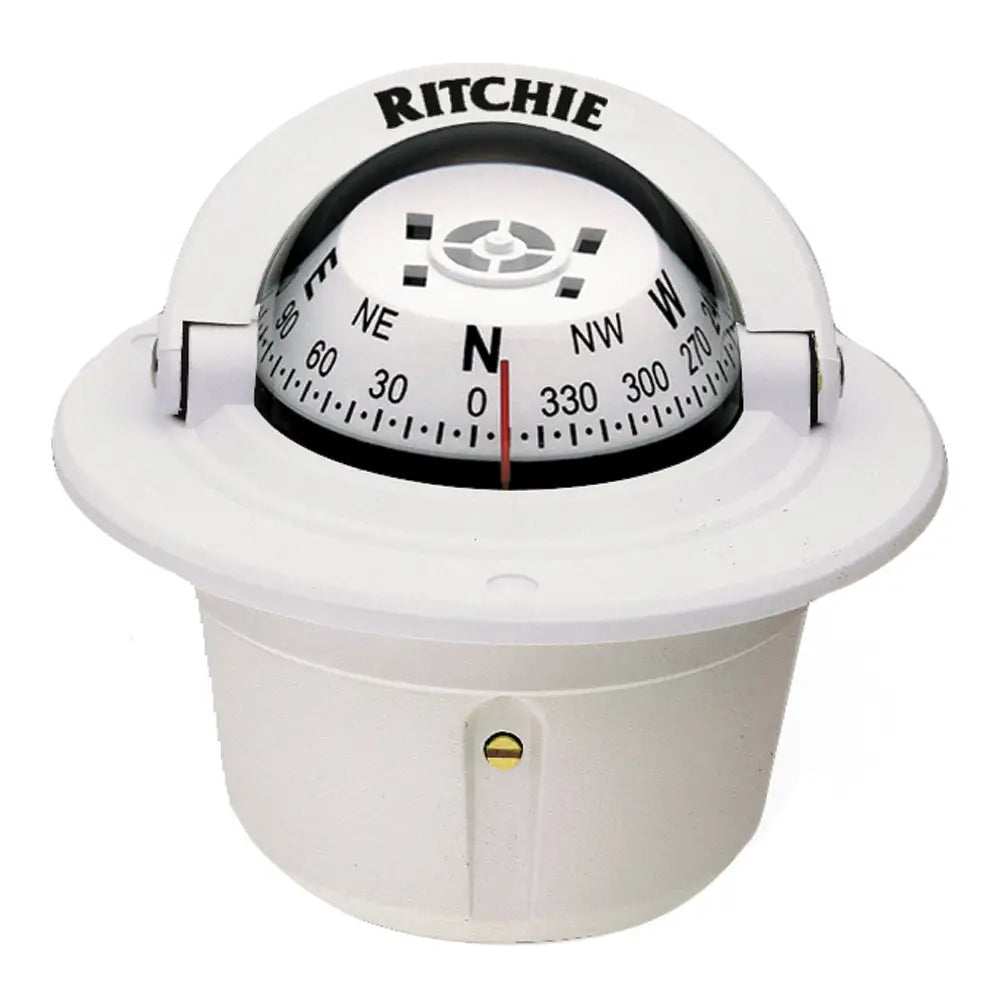 Ritchie F-50W Explorer Compass - Flush Mount - White [F-50W] - Compasses