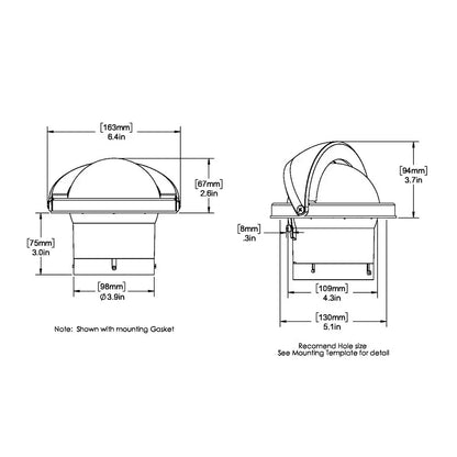 Ritchie SS-2000W SuperSport Compass - Flush Mount - White [SS-2000W] - Compasses