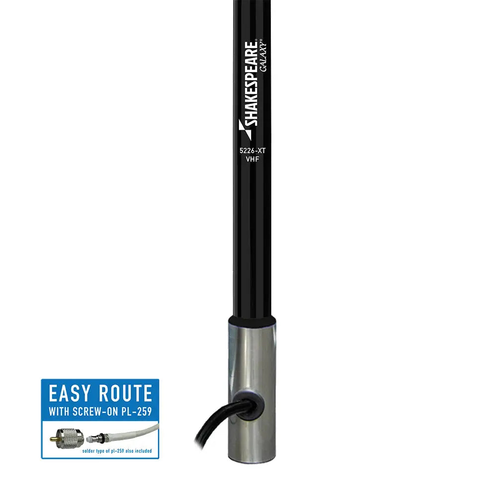 Shakespeare Galaxy 5226-XT 8’ Black VHF Antenna - 6dB Gain [5226-XT] - Antennas
