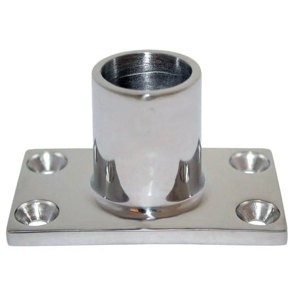 Whitecap 1’’ O.D. 90 Degree Rectangle Base SS Rail Fitting [6141C] - Rail Fittings