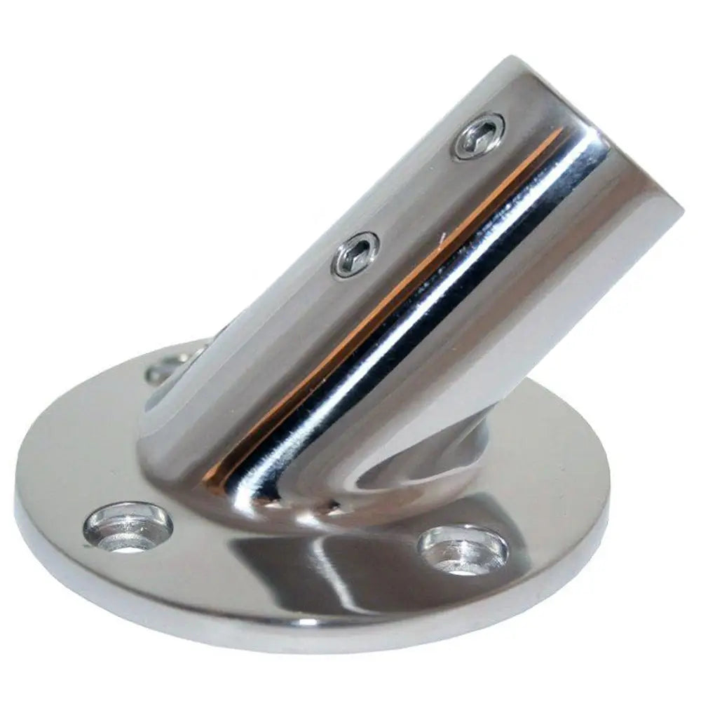 Whitecap ’ O.D. 45 Degree Round Base SS Rail Fitting [6014C] - Rail Fittings