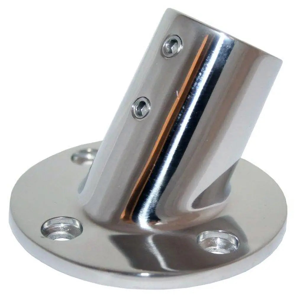 Whitecap ’ O.D. 60 Degree Round Base SS Rail Fitting [6040C] - Rail Fittings