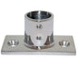 Whitecap ’ O.D. 90 Degree 2-Hole Rectangle Base SS Rail Fitting [6194] - Rail Fittings